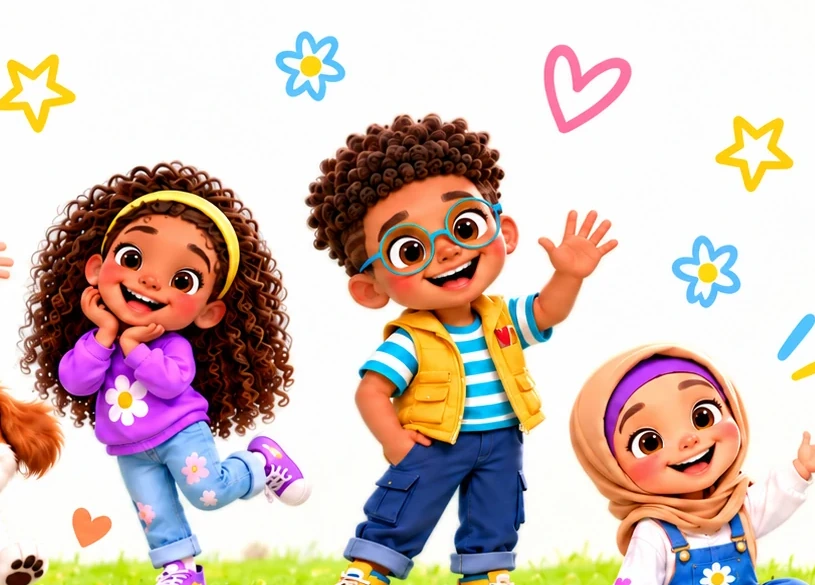 Children learning and playing together